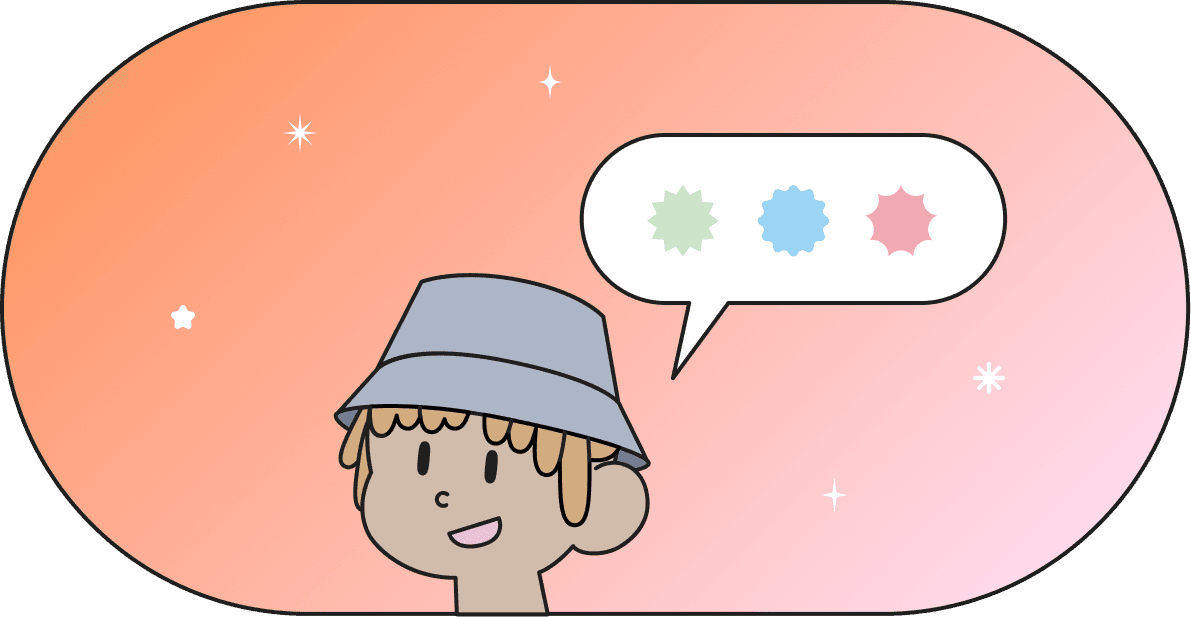 illustration of a person, speaking fluent English with a help from Engram